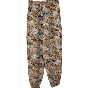 International Baggyz Fish And Lizard Skeletal Print Joggers Size XL Vintage